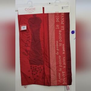 NWT Coucke Red Kitchen Towel Set
